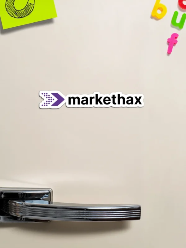 Iman con logo de markethax